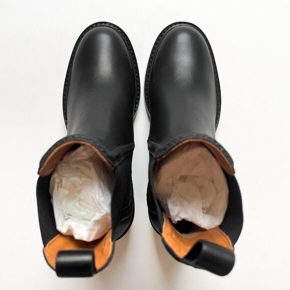 Chloe Mallo Heeled Ankle Boots Smooth Calfskin Black Size EU 36 US 6 NEW NIB - Picture 5 of 9